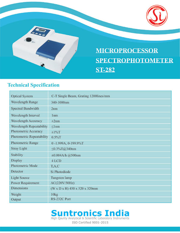Microprocessor Spectrophotometer